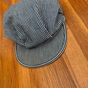 Striped Blue and White Cap